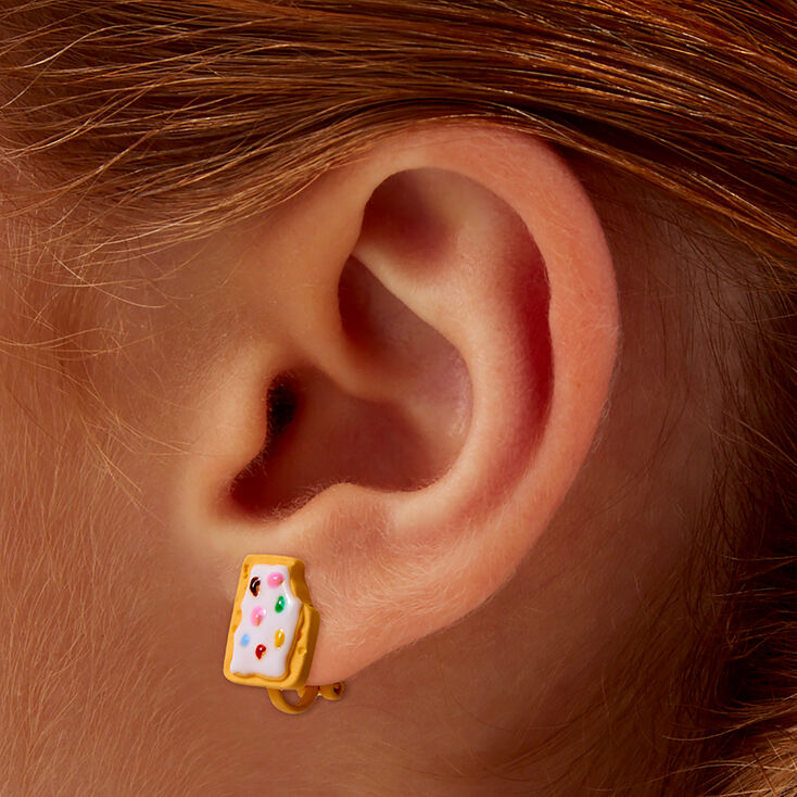 Puff Pastry Clip-On Stud Earrings,
