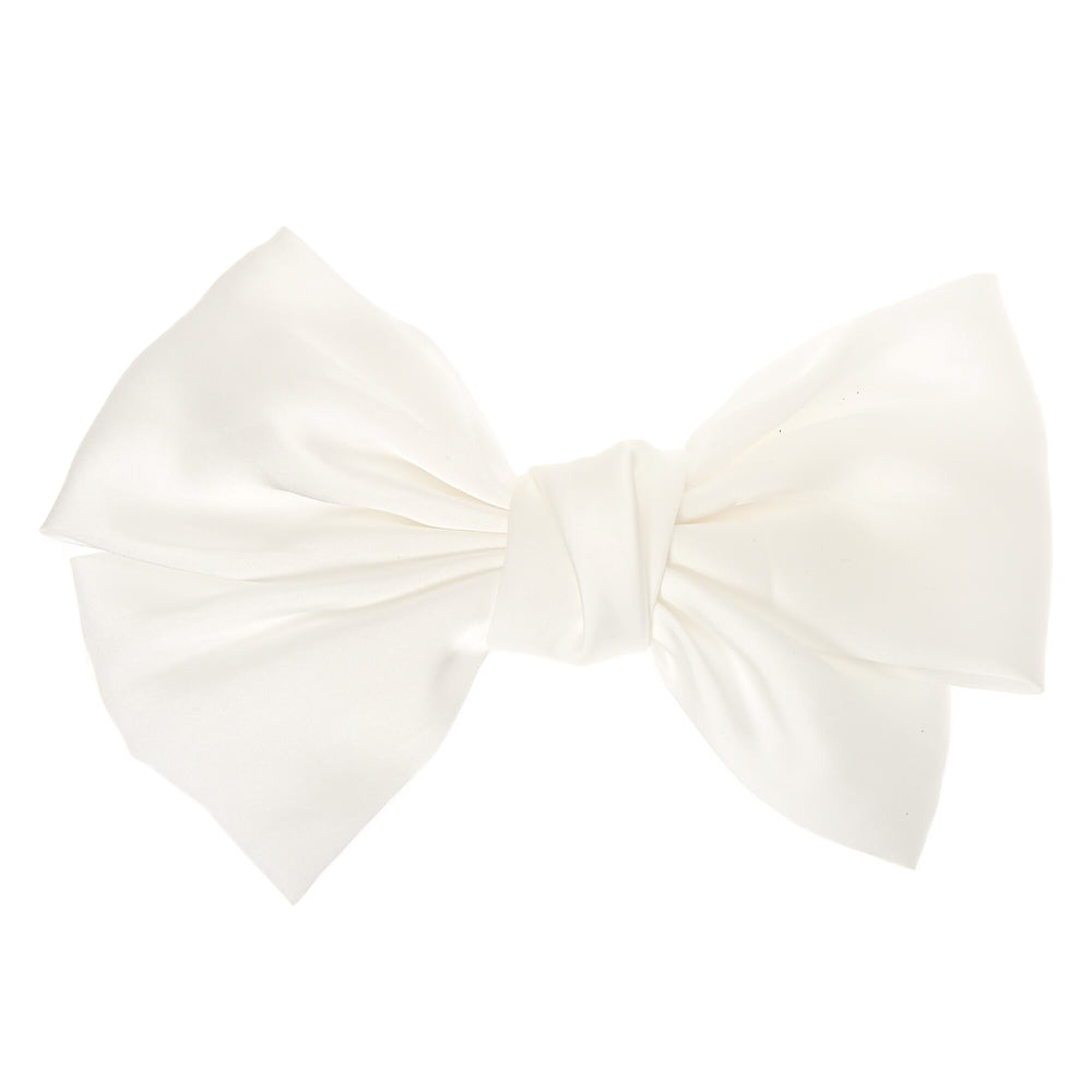 View Claires Large Hair Bow Clip White information