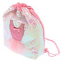 Claire&#39;s Club Sequin Ballet Drawstring Bag - Pink,