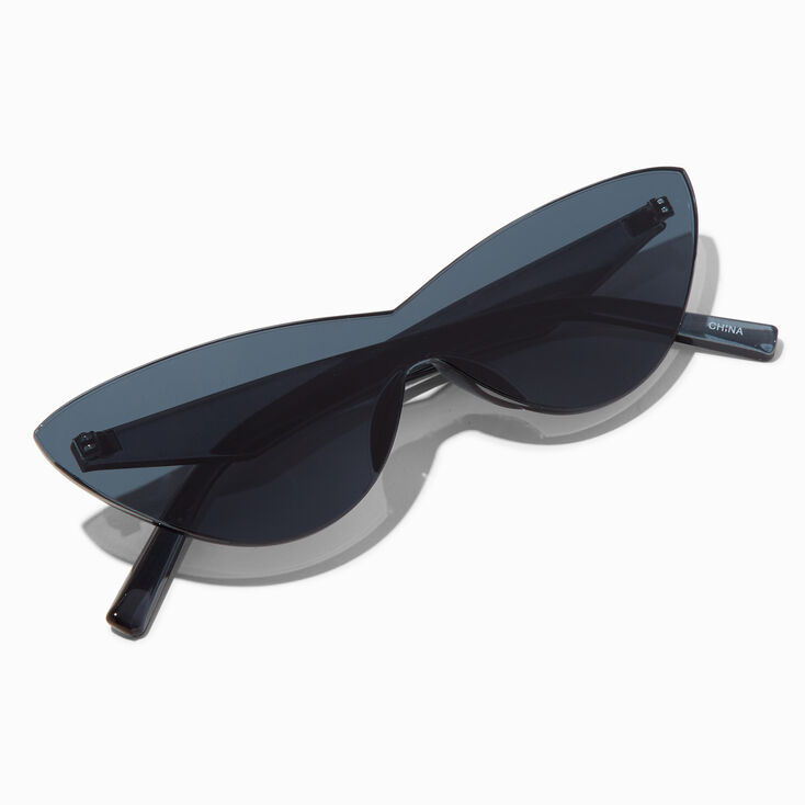 Black Cat Eye Rimless Sunglasses,