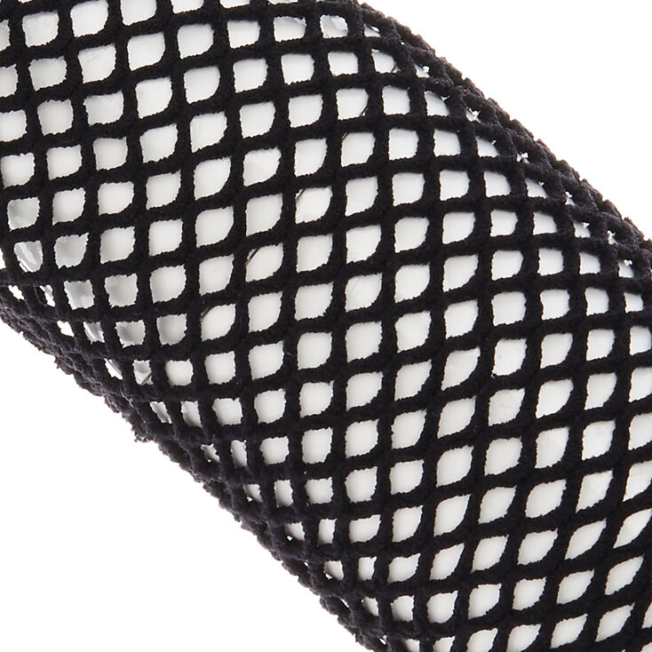 Fishnet Mesh Arm Warmers - Black,