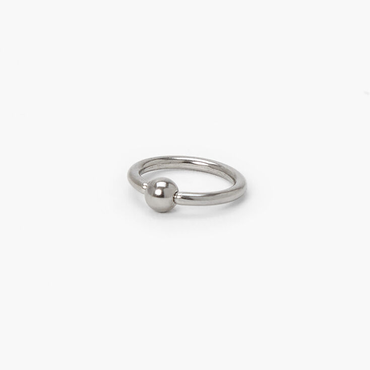 Silver 16G Conch Captive Hoop Earring,