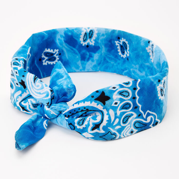 Bandeau bandana tie-dye - Bleu,