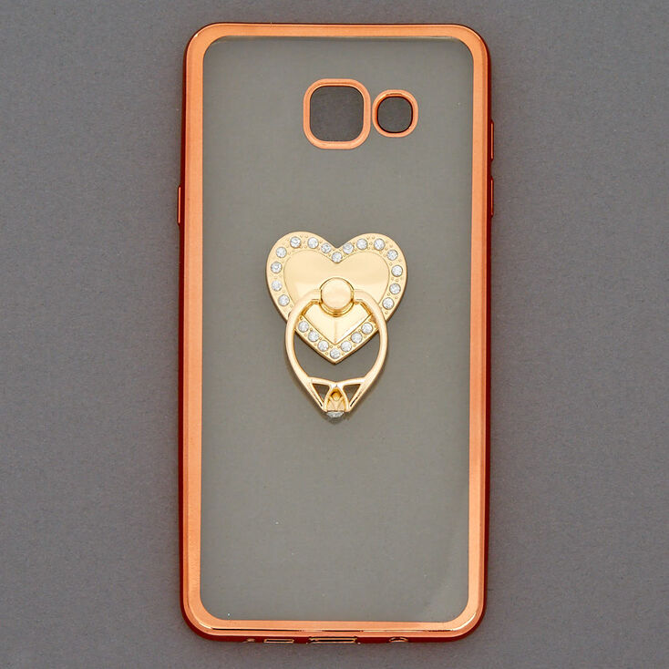 Heart Ring Holder Phone Case - Fits Samsung Galaxy A7,