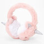 Glitter 3D Unicorn Earmuffs - Ivory and Pink,