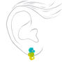 Blue &amp; Green Seahorse Clip On Stud Earrin,