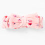 Pink Strawberry Plush Makeup Bow Headwrap,