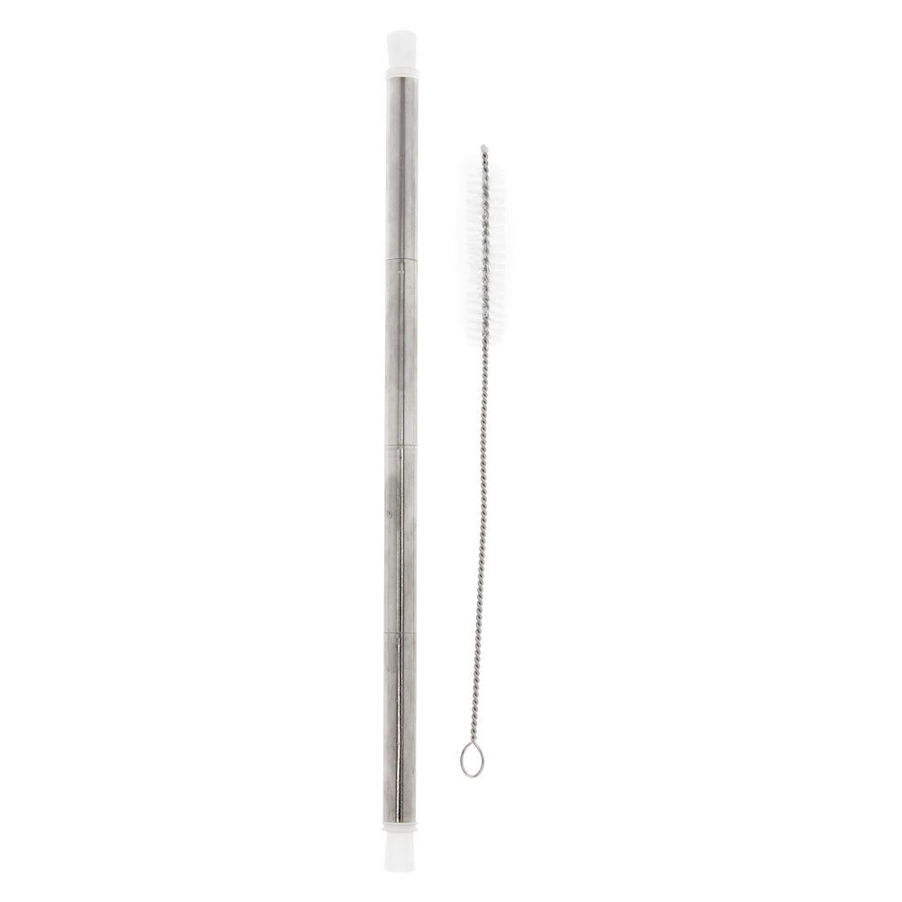 Porte-clés paille métallique rétractable,