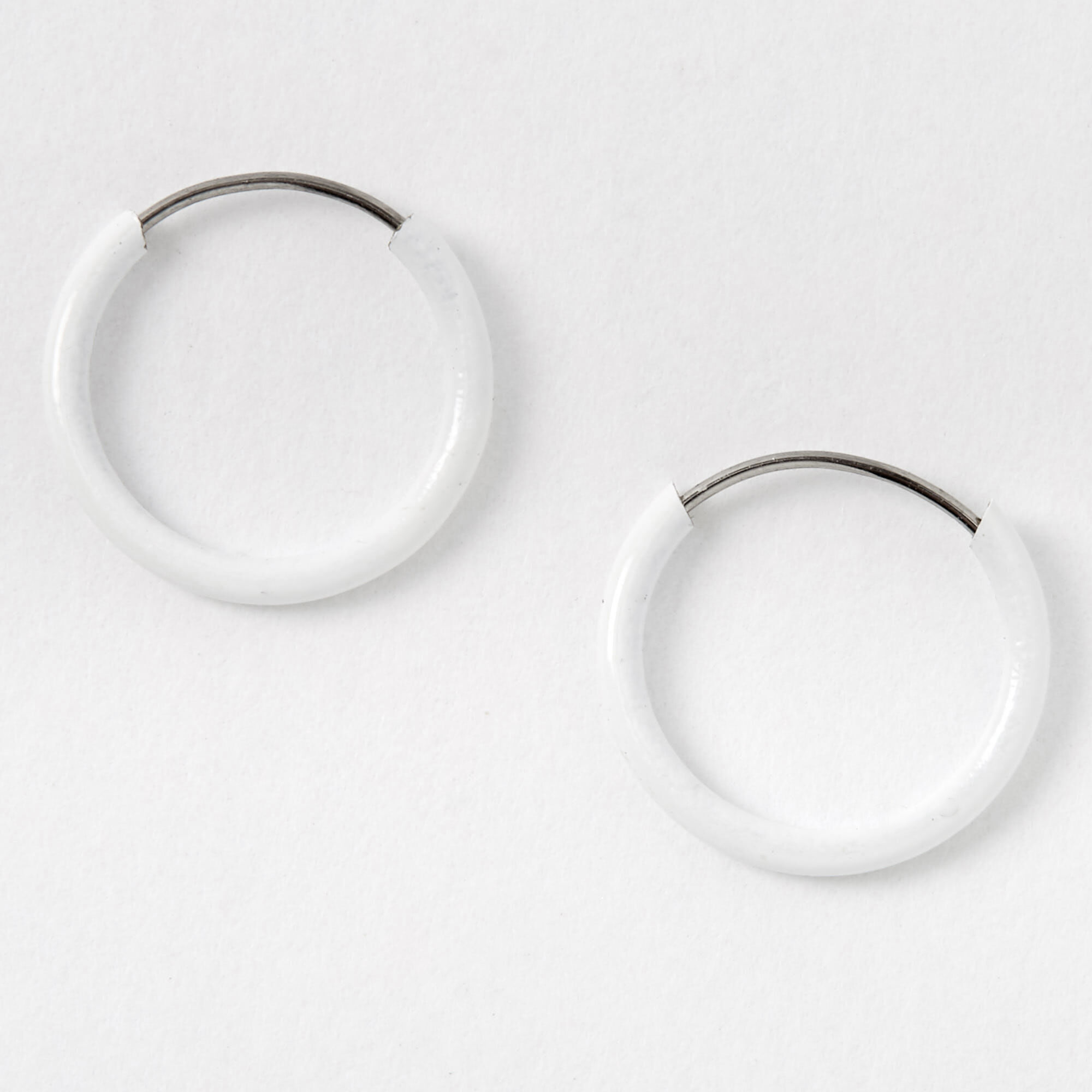 White shop ring earrings