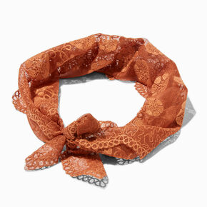 Boho Brown Lace Headwrap,