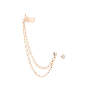 Ear Cuffs Cuff Jewelry Claire S Us Rose Gold Connector Earrings