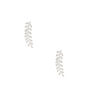 Sterling Silver Whispy Leaf Stud Earrings,