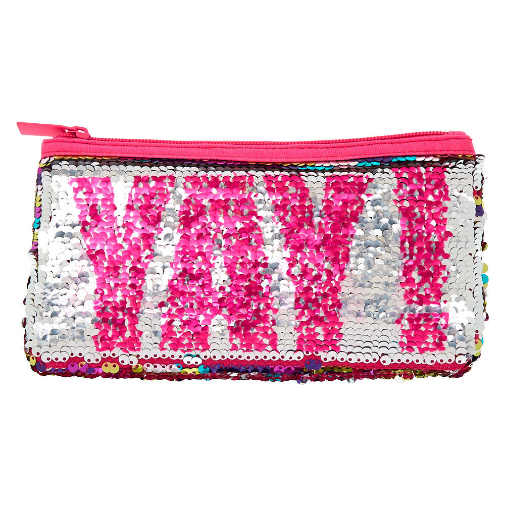 Trousse arc-en-ciel avec sequins réversibles « Yay »,