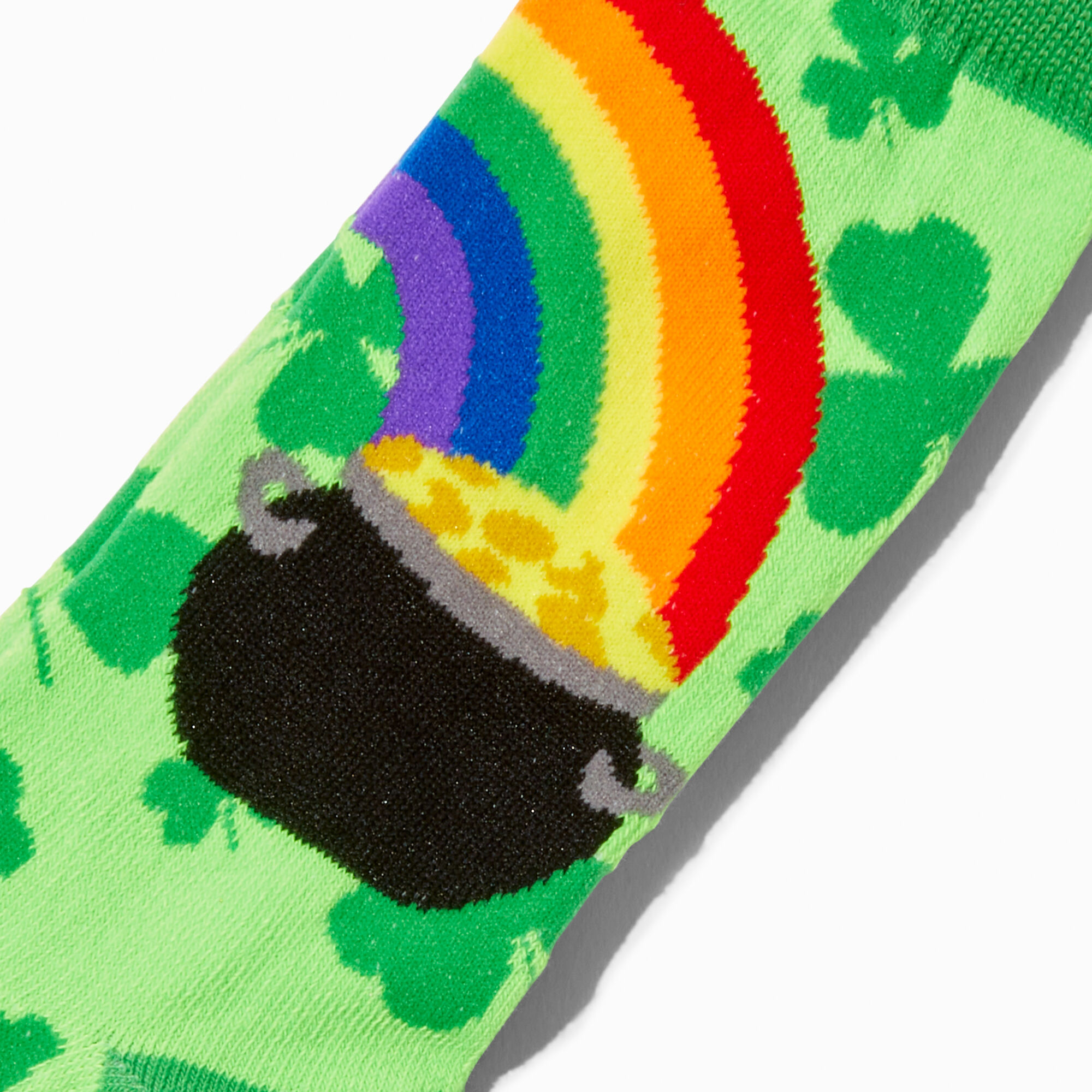 Rainbow & Pot of Gold Crew Socks,