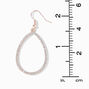 Rose Gold 2.5&quot; Crystal Teardrop Drop Earrings,