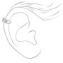 Silver Crystal Chain Ear Cuffs - 3 Pack,