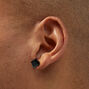 C LUXE by Claire&#39;s Black Titanium Cubic Zirconia Square Stud Earrings,
