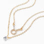 Gold Cubic Zirconia Zodiac Multi Strand Necklace - Taurus,