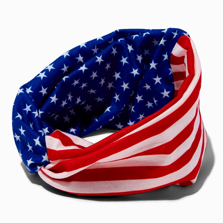 American Flag Twisted Headwrap