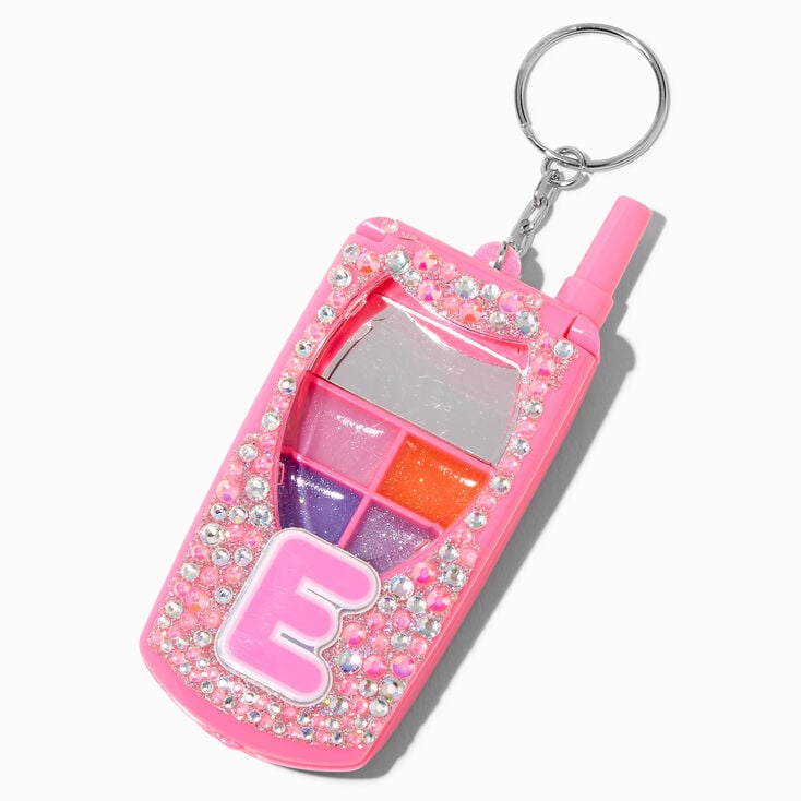Initial Bling Flip Phone Lip Gloss Set - E,