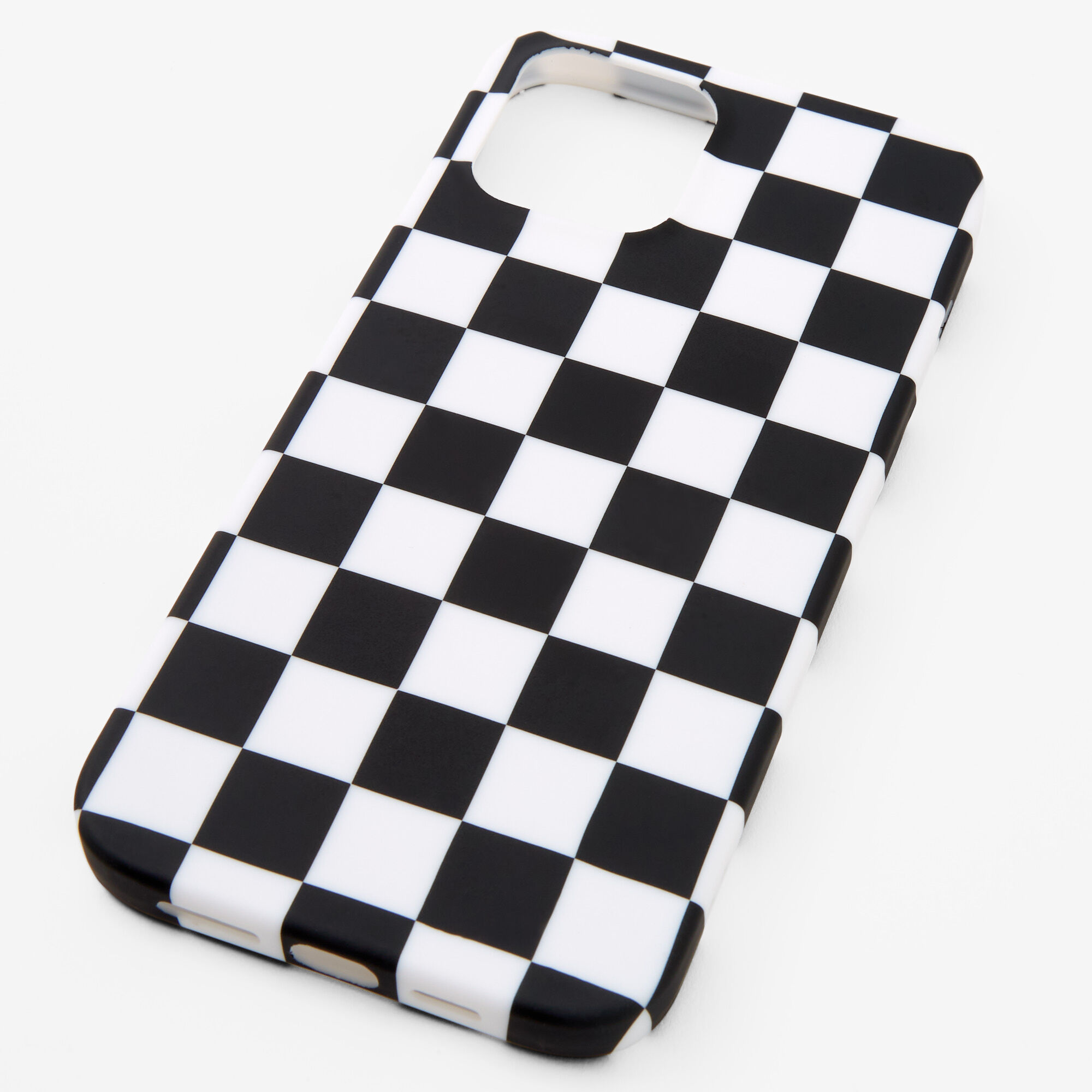 Black & White Checkered Phone Case - Fits iPhone 12 Pro Max,