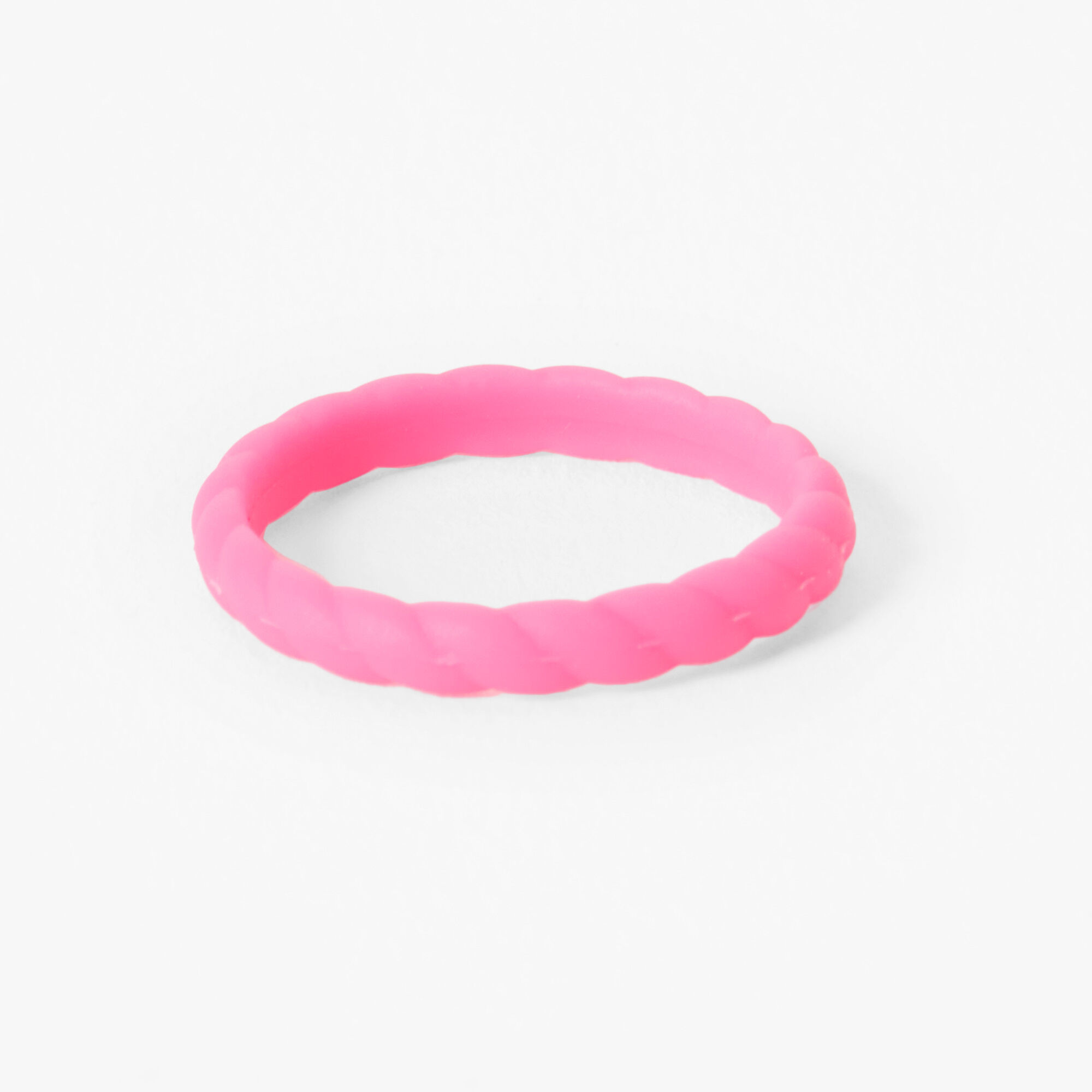 Silicone Braided Ring Pink Claire s US