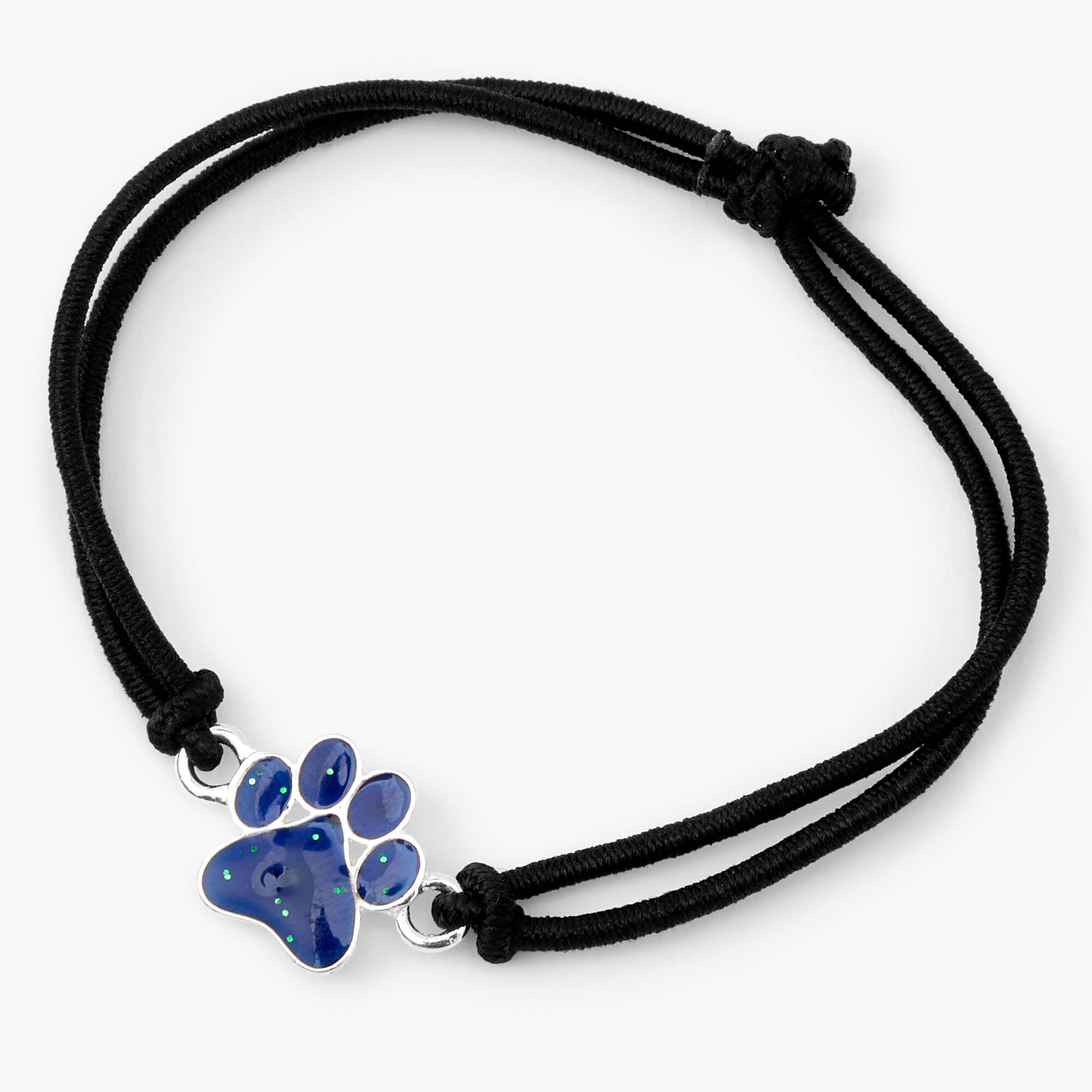 Black Paw Print Mood Bracelet