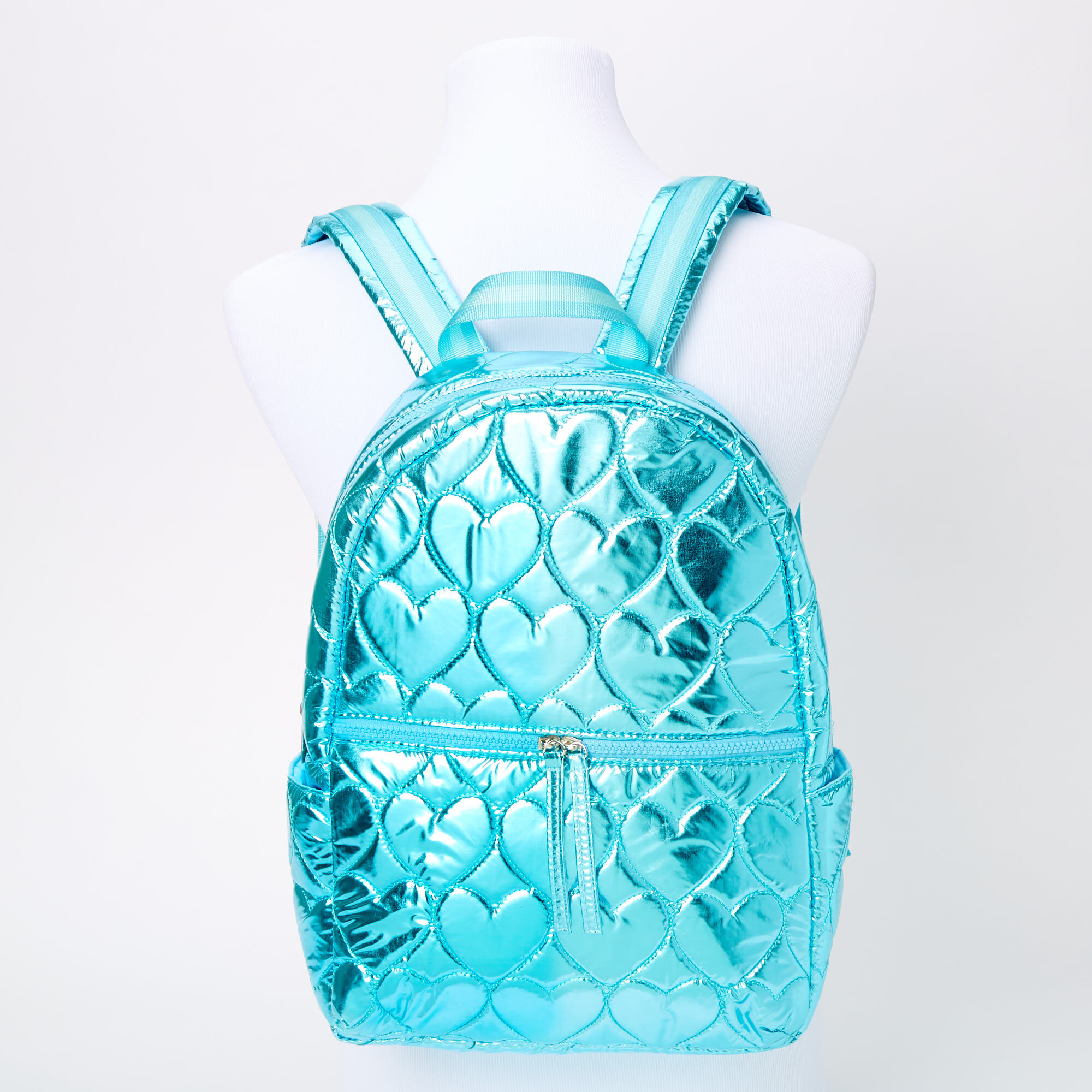 ☆EMIS☆ HEART QUILTED SHOULDER BAGSKY BLUE m1037_1334846 HEART QUILTED SHOULDER BAG-SKY BLUE - EMIS