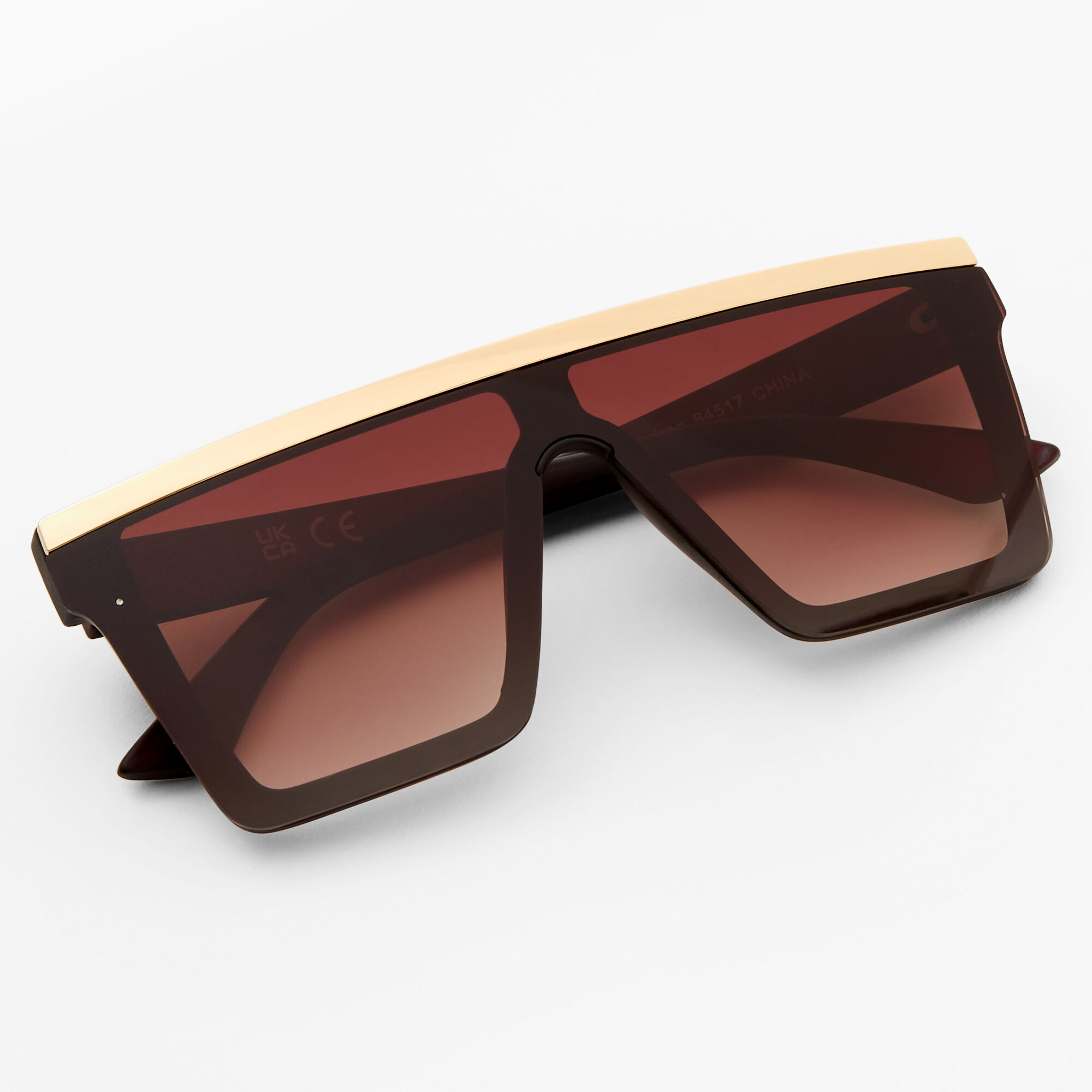 Black sunglasses with gold bar clearance