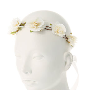 Pretty Cream Floral Headwrap,