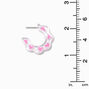 Pink Hearts 30MM Resin Hoop Earrings,