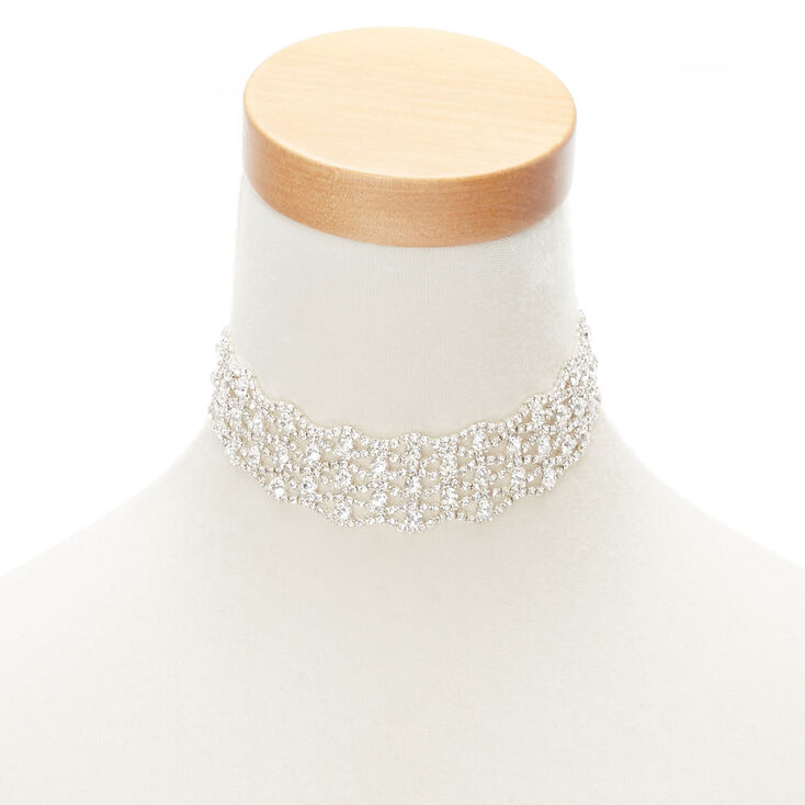 Ras-du-cou compos&eacute; de strass en verre,