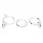 Sterling Silver 22G Celestial Cartilage Hoop Earrings - 3 Pack,