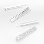Silver-tone Glam Crystal Hair Pins and Clips - 4 Pack,