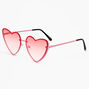 Ombre Heart Sunglasses - Pink,