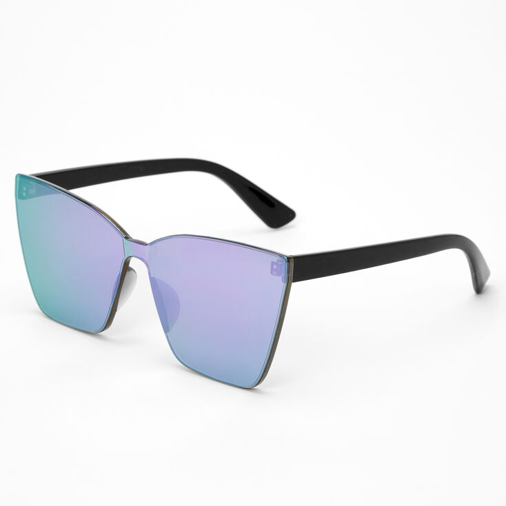 Tinted Shield Sunglasses - Purple,