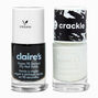 Black &amp; White Crackle Vegan Nail Polish Set - 2 Pack,
