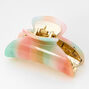 Medium Pastel Rainbow Watercolor Hair Claw,