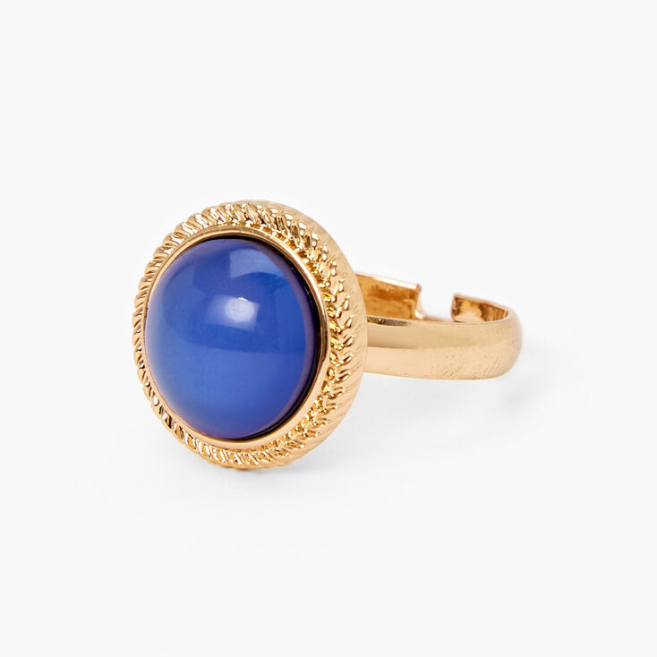 Gold Filigree Round Mood Ring,
