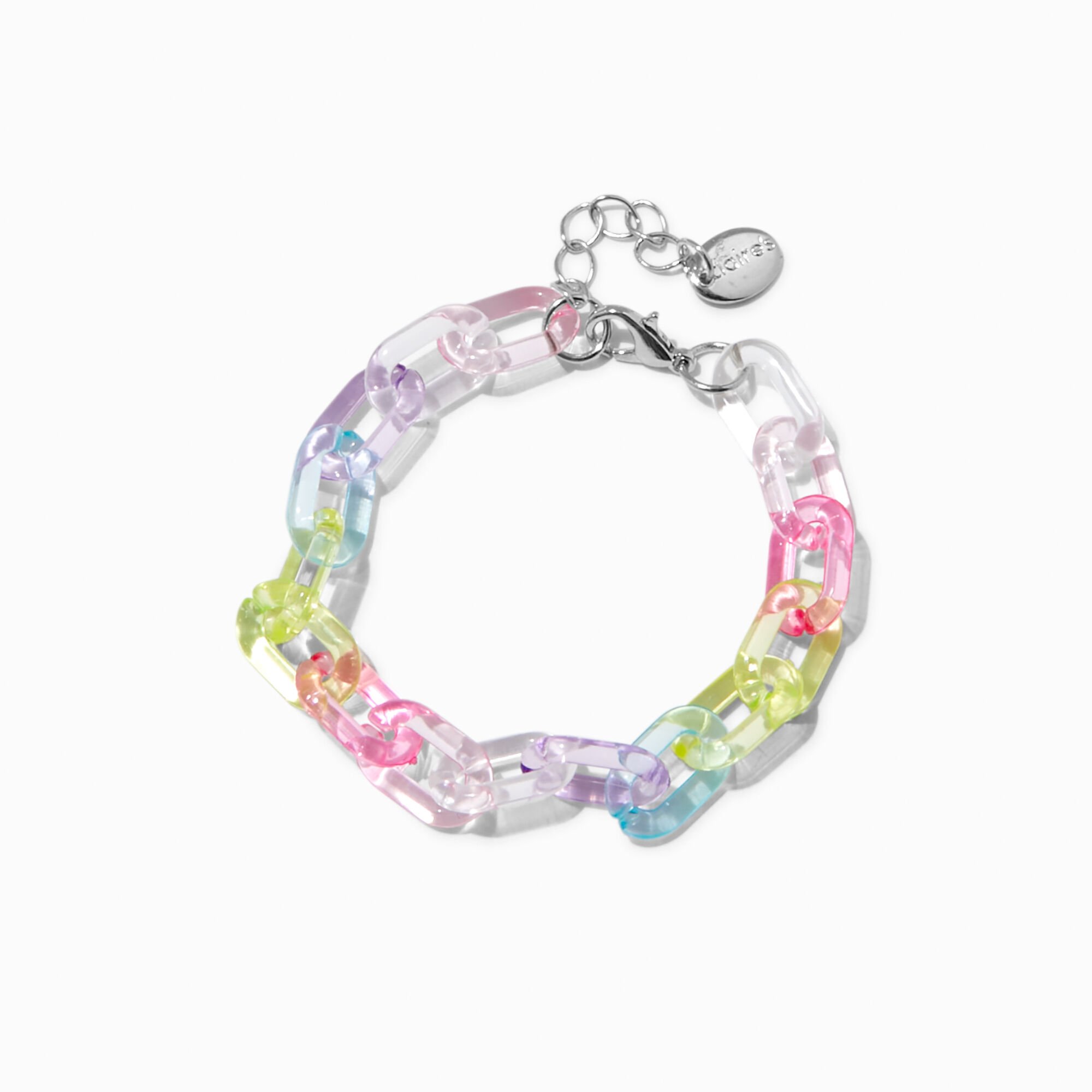 Claire's Club Rainbow Acrylic Chunky Chainlink Jewellery Set - 2 Pack,