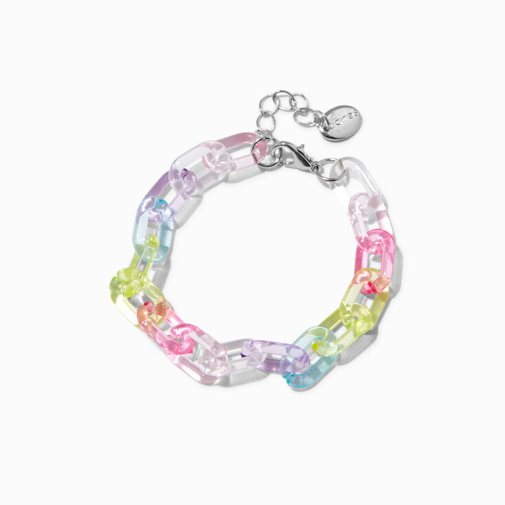 Claire&#39;s Club Rainbow Acrylic Chunky Chainlink Jewelry Set - 2 Pack,