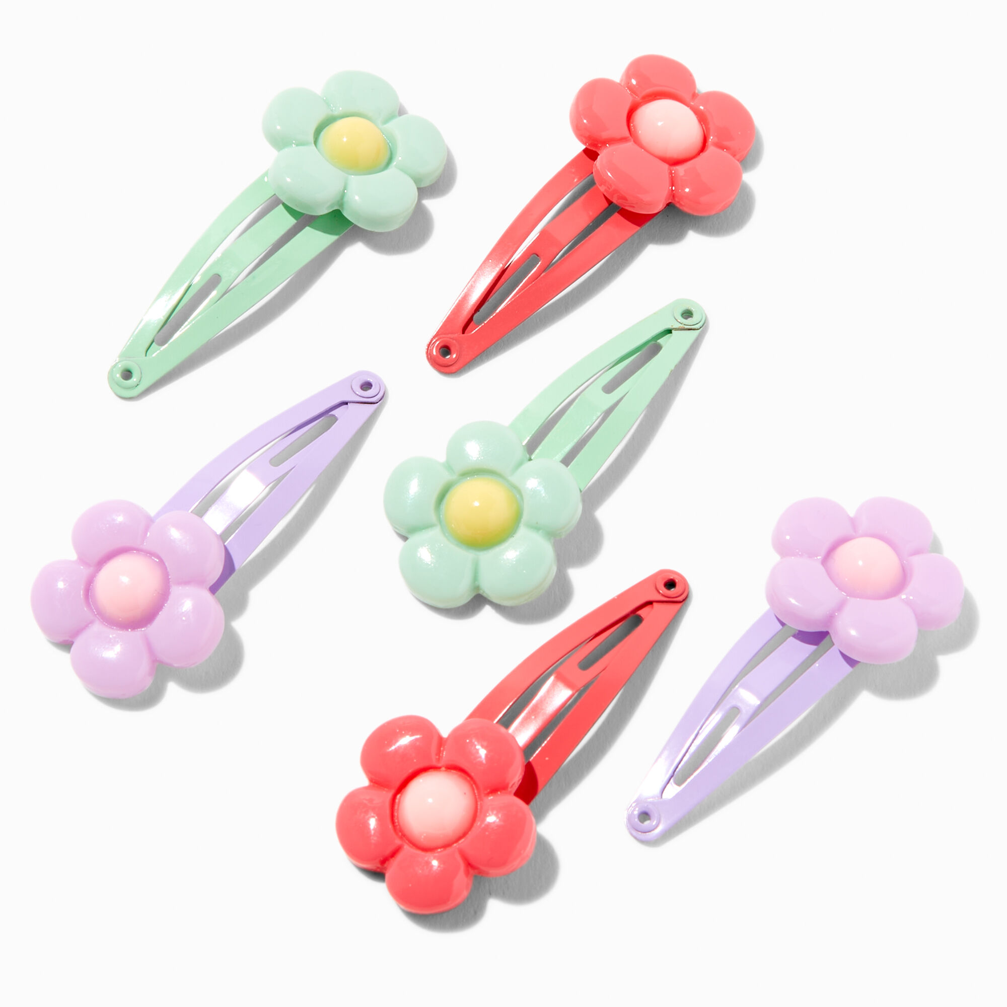 View Claires Pastel Daisy Snap Hair Clips 6 Pack information