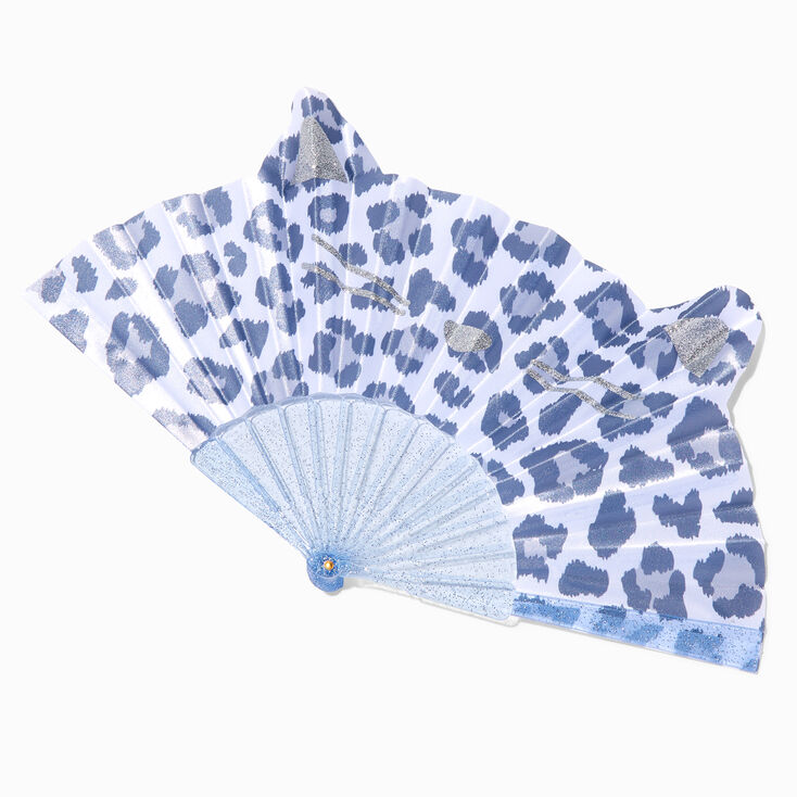 Claire&#39;s Club Snow Leopard Folding Fan,