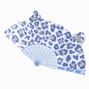 Claire&#39;s Club Snow Leopard Folding Fan,