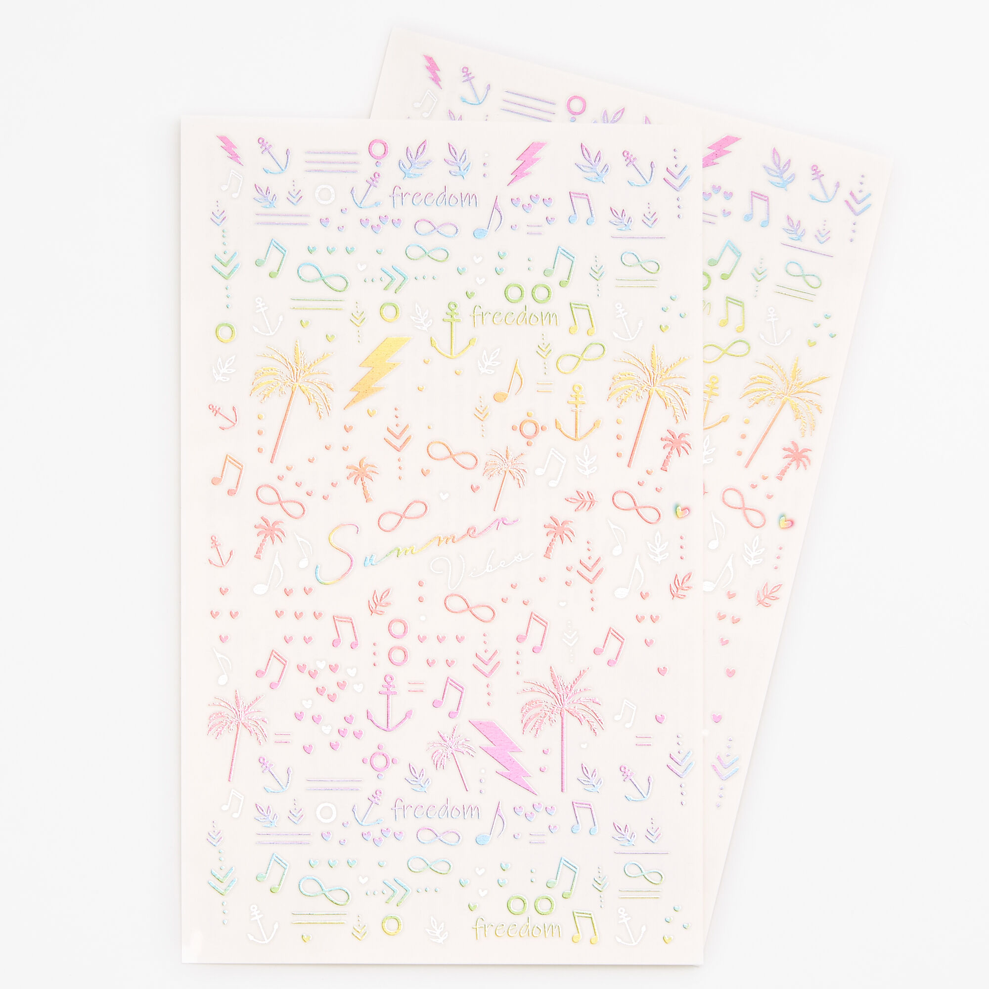 Rainbow Palm Tree Temporary Tattoos,