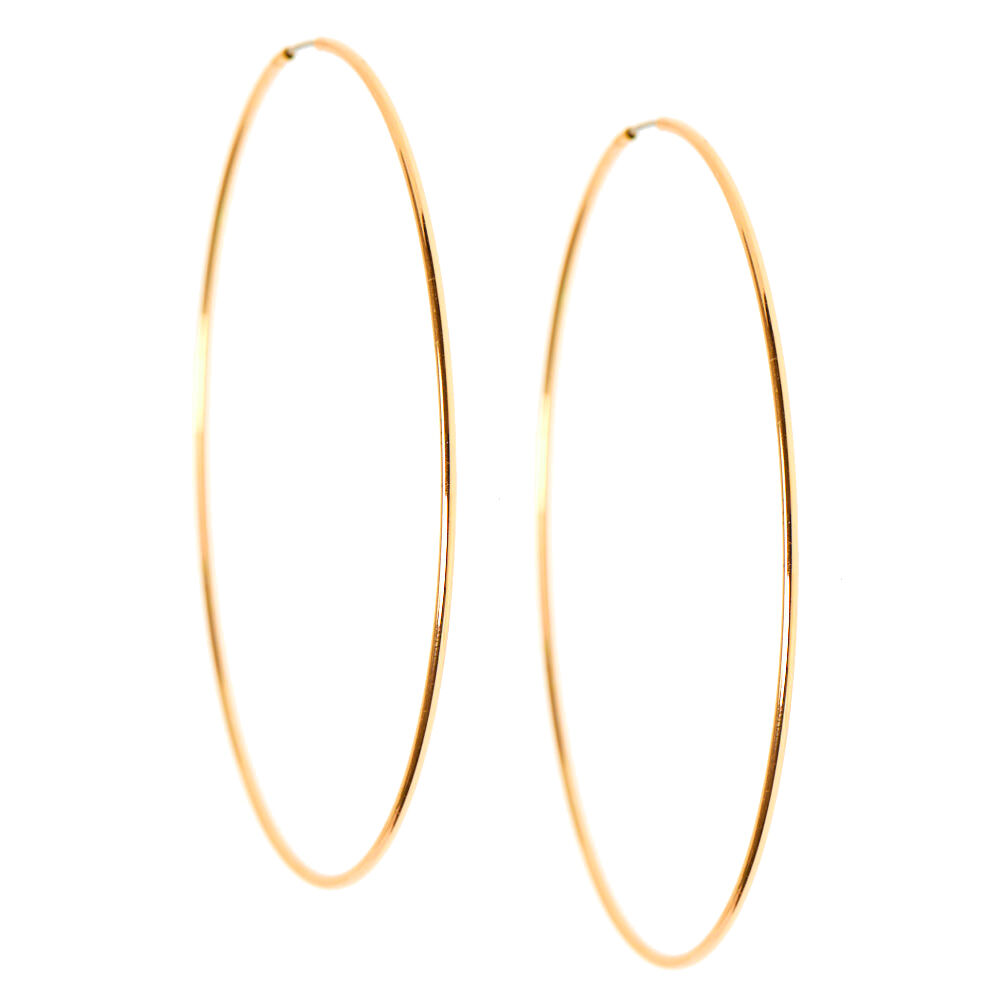 Gold-tone 60mm Sleek Hoop Earrings,