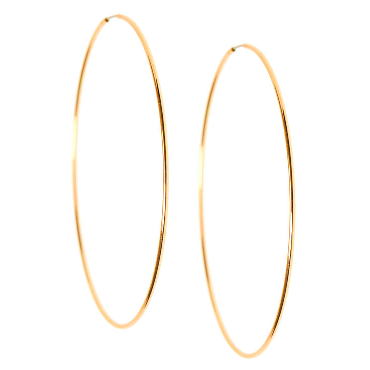 Gold 60MM Sleek Hoop Earrings,