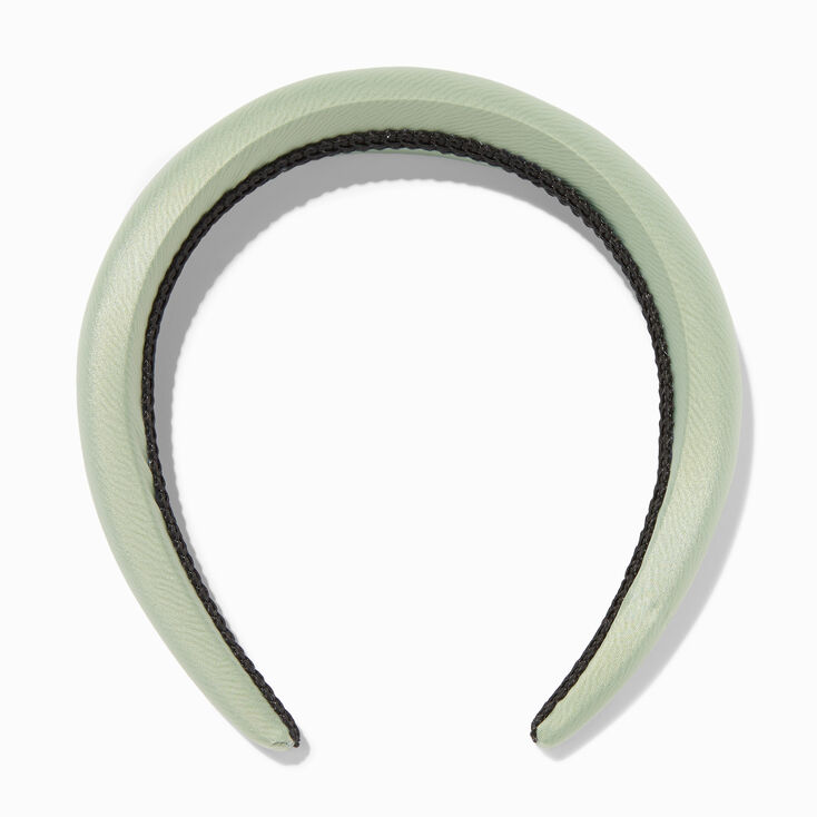 Sage Green Silk Puffy Headband,