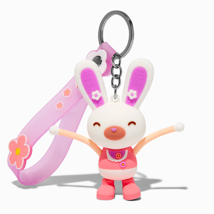 Porte-cl&eacute;s bracelet lapin aux membres extensibles,