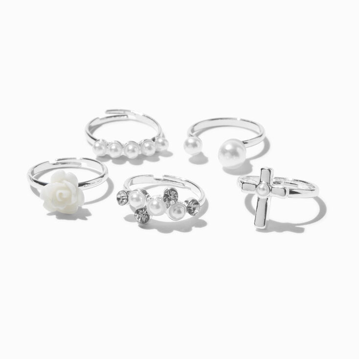 Claire&#39;s Club Special Occasion Rose Box Rings - 5 Pack,